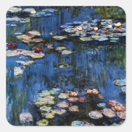 Waterlilies 1914 fyrkantigt klistermärke