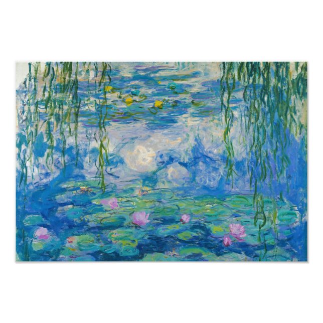 Waterlilies, 1916-1919 av Claude Monet Fototryck (Framsidan)