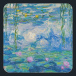 Waterlilies, 1916-1919 av Claude Monet Fyrkantigt Klistermärke<br><div class="desc">Claude Monet - Waterlilies,  1916-1919. Oscar-Claude Monet (1840-1926) var en Fransk målare och grundare av en imponerande målning som ses som en nyckel prekursor till modernisering,  särskilt i hans försök att måla naturen som han uppfattade den.</div>