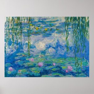 Waterlilies, 1916-1919 av Claude Monet Poster