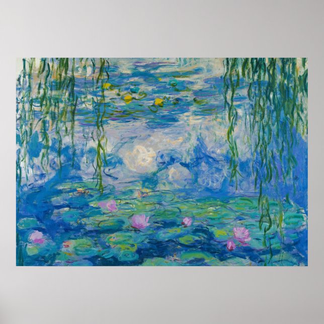 Waterlilies, 1916-1919 av Claude Monet Poster (Framsidan)