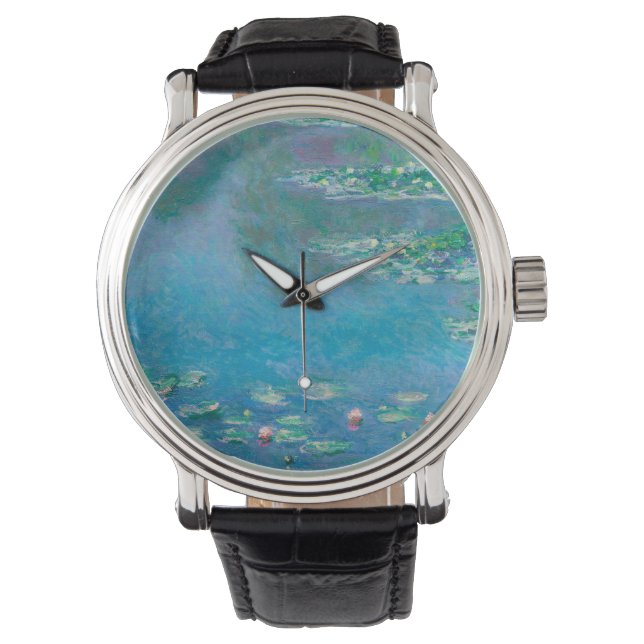 Waterlilies av Claude Monet Fine Art Painting Armbandsur (Framsida)