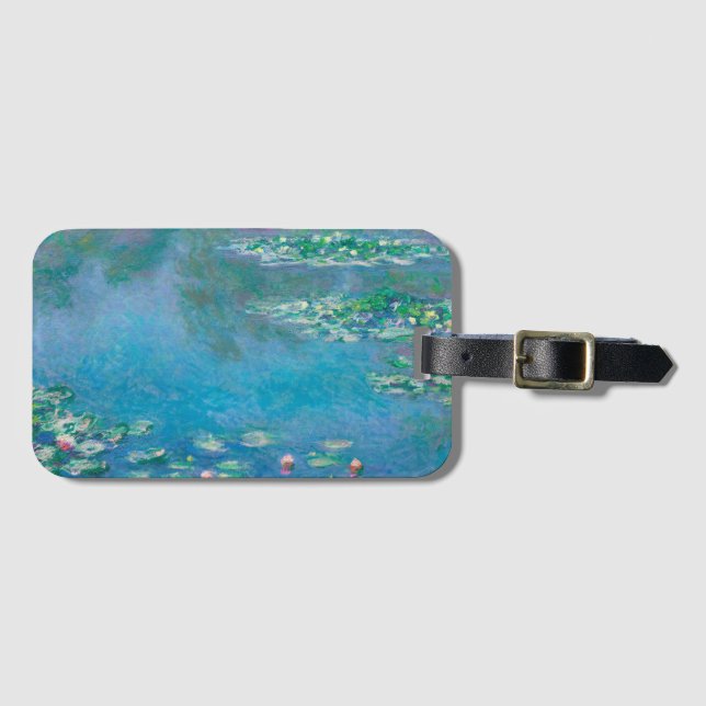 Waterlilies av Claude Monet Fine Art Painting Bagagebricka (Framsida horisontal)