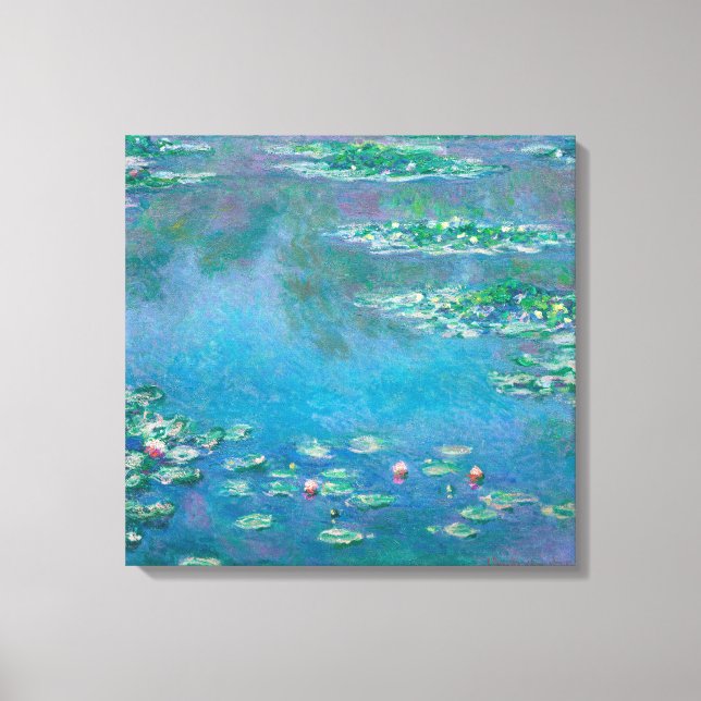 Waterlilies av Claude Monet Fine Art Painting Canvastryck (Framsida)