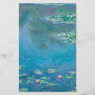 Waterlilies av Claude Monet Fine Art Painting Flygblad