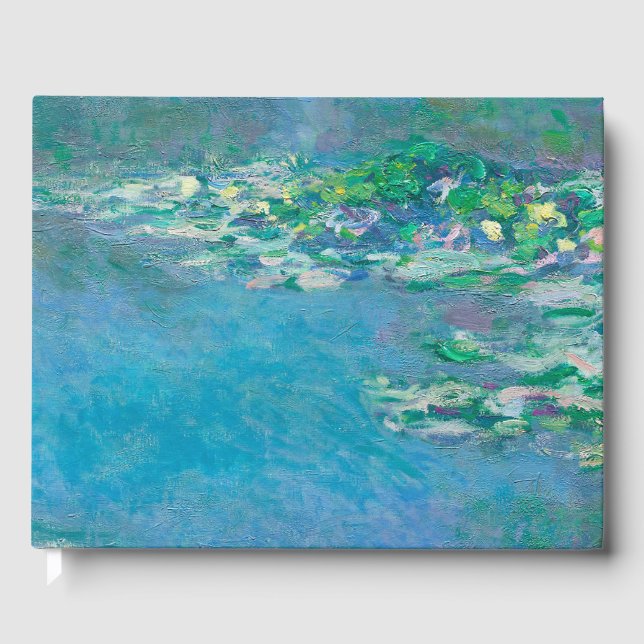Waterlilies av Claude Monet Fine Art Painting Gästböcker (Framsida)