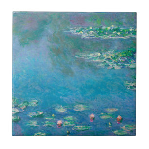 Waterlilies av Claude Monet Fine Art Painting Kakelplatta