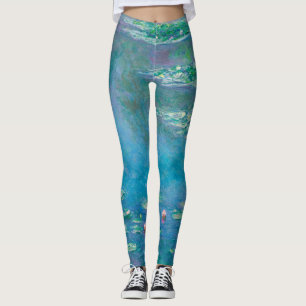 Waterlilies av Claude Monet Fine Art Painting Leggings