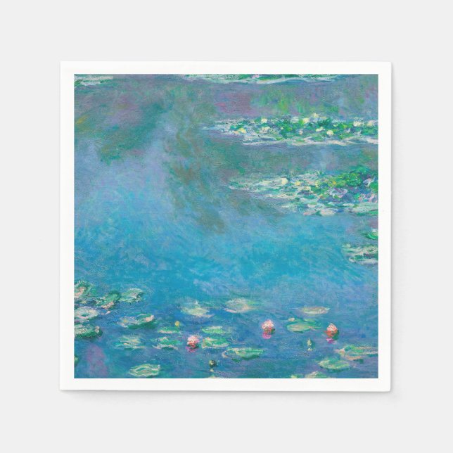 Waterlilies av Claude Monet Fine Art Painting Pappersservett (Framsidan)