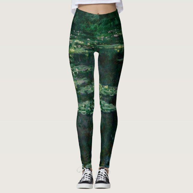 Waterlilies (av Claude Monet) Leggings (Framsida)