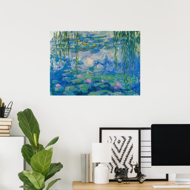 Waterlilies av Claude Monet Poster (Hemmakontoret)