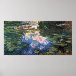 Waterlilies av Claude Monet, Vintage Garden Art Poster