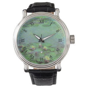 Waterlilies av Claude Monet, Vintage Impressionism Armbandsur