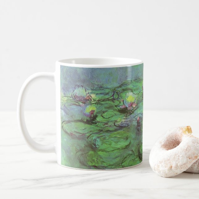 Waterlilies av Claude Monet, Vintage Impressionism Kaffemugg (Med munk)