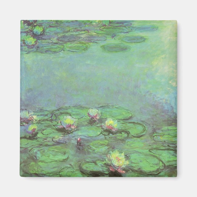 Waterlilies av Claude Monet, Vintage Impressionism Magnet (Framsidan)