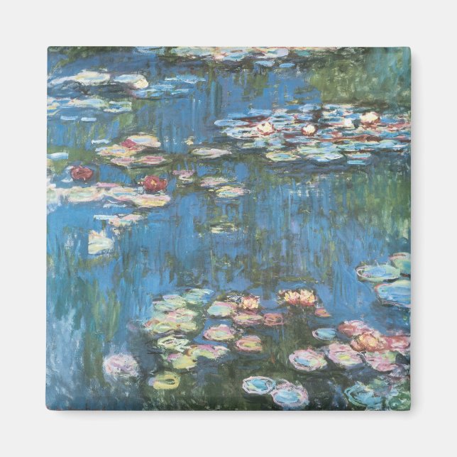 Waterlilies av Claude Monet, Vintage Impressionism Magnet (Framsidan)
