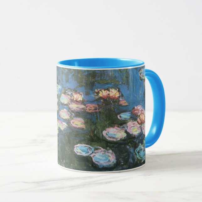 Waterlilies av Claude Monet, Vintage Impressionism Mugg (Framsida höger)