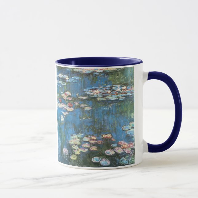 Waterlilies av Claude Monet, Vintage Impressionism Mugg (Höger)