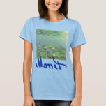 Waterlilies av Claude Monet, Vintage Impressionism T Shirt<br><div class="desc">Waterlilies (1914) av Claude Monet är en vintage som målar upp bra art blommigt. Ett av flera vatten-målningar som Monet målade av dammen i sin vår-blomsterträdgård i Giverny, Frankrike. Om konstnären: Claude Monet (1840-1926) var en av grundarna av den Fransk målningsrörelsen och de flesta av hans målningar var "en plein...</div>