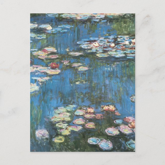 Waterlilies av Claude Monet, Vintage Impressionism Vykort (Framsida)