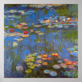 Waterlilies av Claude Monet, Vintage Nature Art Poster