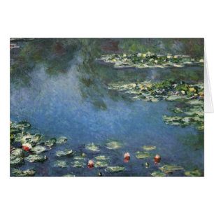 Waterlilies by Claude Monet, Vintage Flowers Hälsningskort