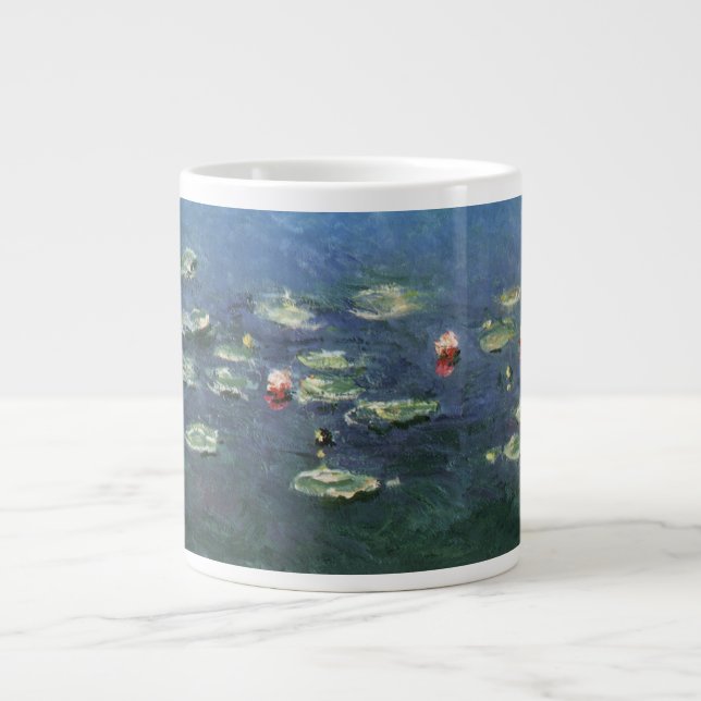 Waterlilies by Claude Monet, Vintage Flowers Jumbo Mugg (Framsidan)
