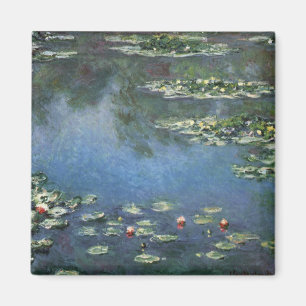 Waterlilies by Claude Monet, Vintage Flowers Magnet