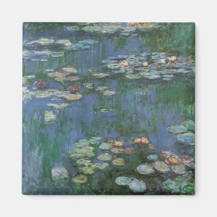 Waterlilies by Claude Monet, Vintage Flowers Magnet