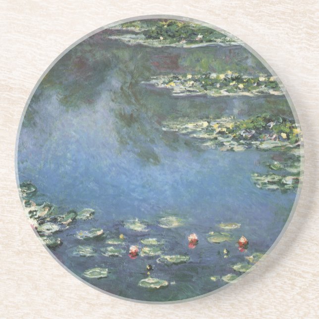 Waterlilies by Claude Monet, Vintage Flowers Underlägg (Framsidan)