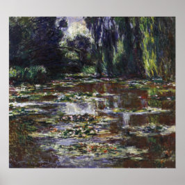 Waterlilies in Pond by Claude Monet, Vintage Art Poster