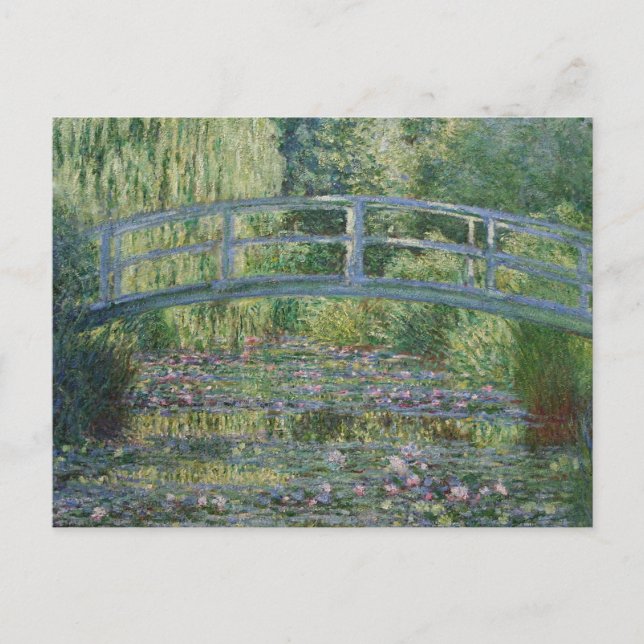Waterlilies och Japanska Footbridge Helg Vykort (Framsida)