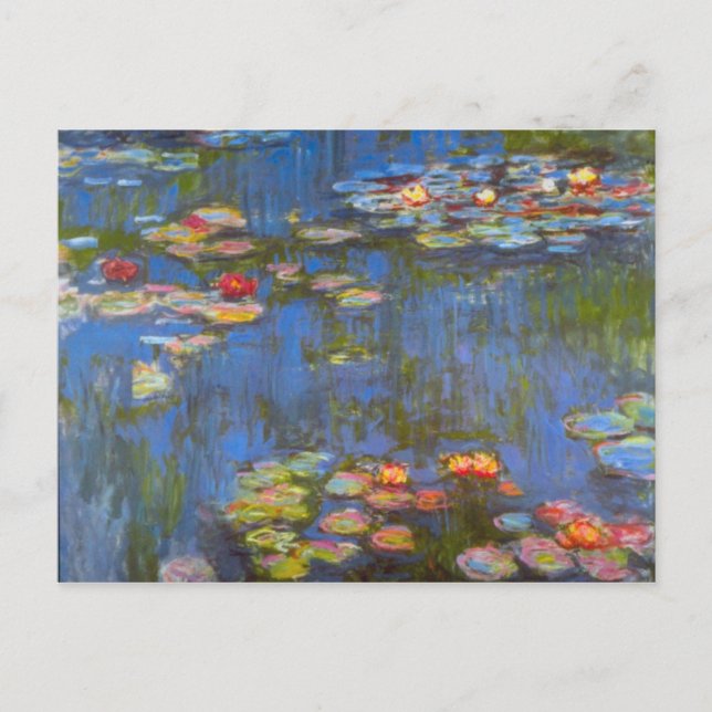 Waterlillies av Claude Monet Vykort (Framsida)