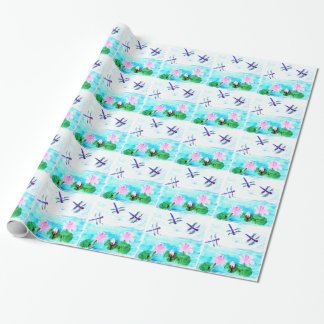 Waterlily Flowers Turcos Dragonfly Presentpapper