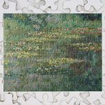 Waterlily Pond av Claude Monet, Vintage Fine Art Pussel<br><div class="desc">Claude Monets Waterlily Pond är en vintage bra konsthantmålning med vattenfyllda blommor i en damm i Monets trädgård i hans hem i Giverny, Frankrike. Vackra blommor flyter i vatten och grönt viftar längs träd kant i dammen. Önskan träd kastar också en reflektion i vatten. Claude Monet tyckte om att måla...</div>