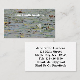 Waterlily Pond Sjö Flower I Affärskort Visitkort
