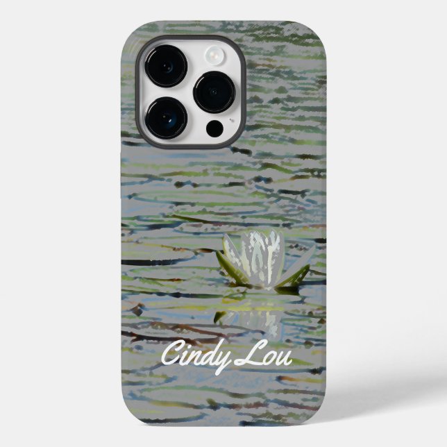 Waterlily Pond Sjö Flower I Cell Phone Case (Baksida)