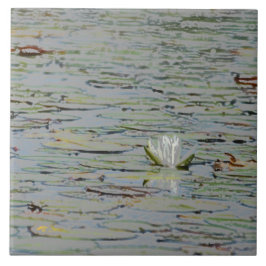 Waterlily Sjö Wildblomkeramik Tile Kakelplatta