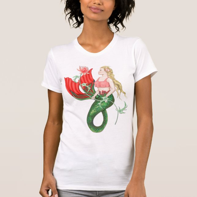 Waterlily Sjöjungfru Fantasy T-shirt (Framsida)