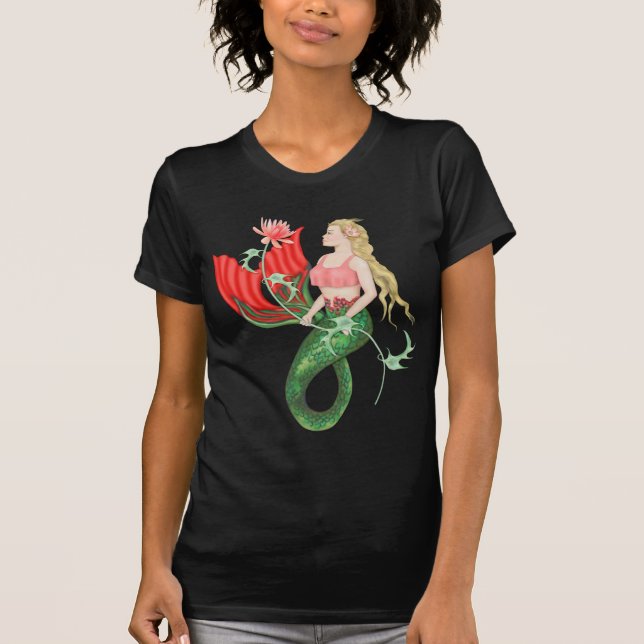 Waterlily Sjöjungfru Fantasy T-shirt (Framsida)