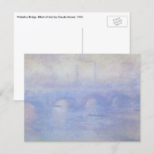 Waterloo Bridge, dimmaeffekt av Claude Monet Vykort