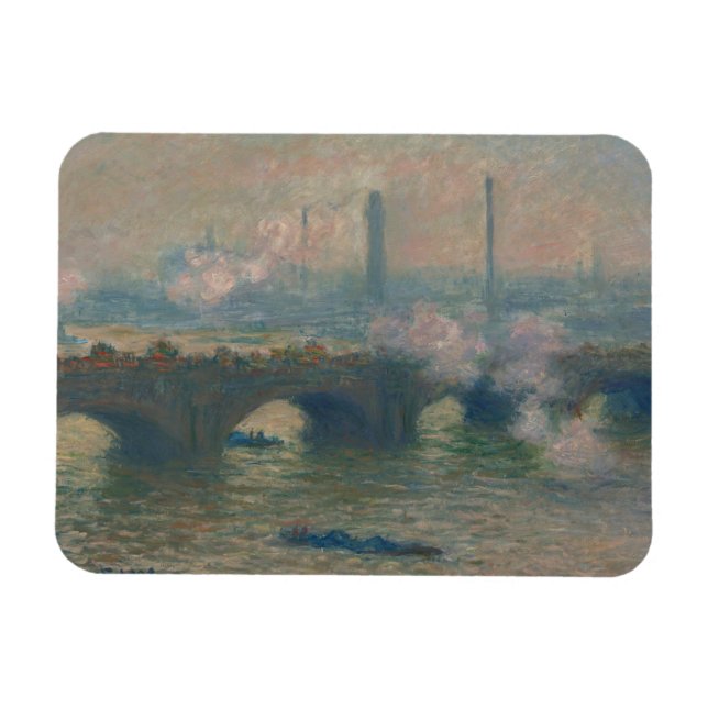 Waterloo Bridge, Grått Day, 1903 (olja på arbetsyt Magnet (Horisontell)