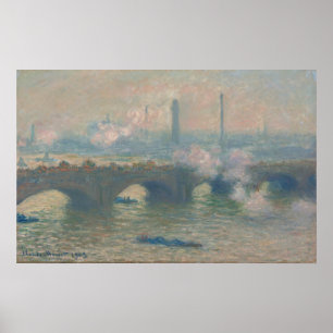 Waterloo Bridge, Grått Day - Claude Monet Fine Art Poster