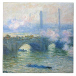 Waterloo Bridge, London av Claude Monet Kakelplatta<br><div class="desc">Claude Monets berömd,  Waterloo Bridge,  London.</div>