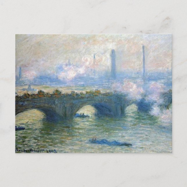 Waterloo Bridge London, Monet Vykort (Framsida)