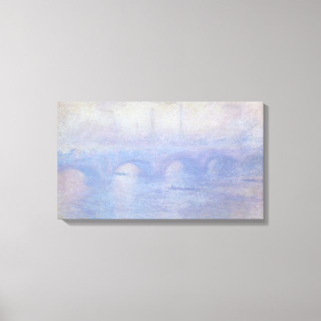 Waterloo Bridge, Mist Effect av Claude Monet Canvastryck (Framsida)