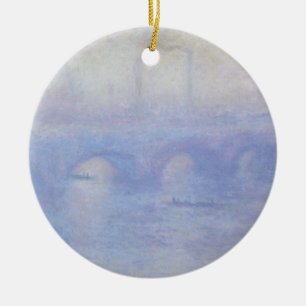 Waterloo Bridge, Mist Effect av Claude Monet Julgransprydnad Keramik