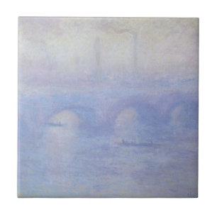 Waterloo Bridge, Mist Effect av Claude Monet Kakelplatta