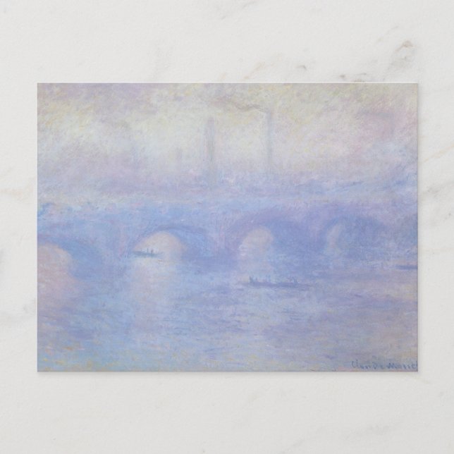 Waterloo Bridge, Mist Effect av Claude Monet Vykort (Framsida)