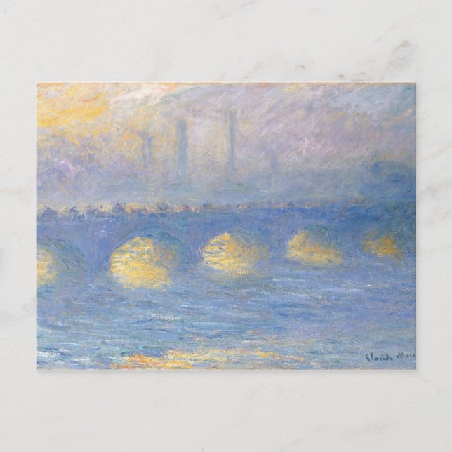 Waterloo Bridge, mulet väder | 1904 Vykort (Framsida)